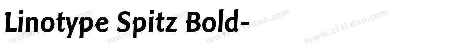 Linotype Spitz Bold字体转换